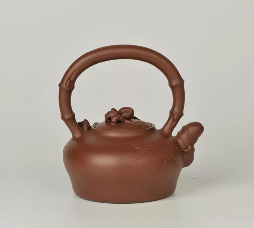 10種最美花器提梁壺，精美別致雕花紫砂壺!